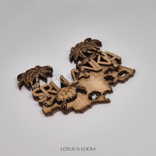 SL Turtle Wooden Fridge Magnet - Image 1